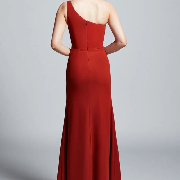 NEW - HAYLEY PAIGE - 52153 ONE SHOULDER DRESS - SIENNA - SIZE 10 - Picture 4 of 5